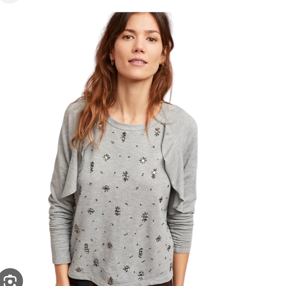 Anthropologie Ranna Gill Embellished Top size Small